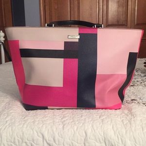 KATE SPADE Pink and Tan Work Tote